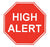 Health Care Logistics Indeed Pre-Printed Label Warning Label High Alert Red 3 X 3-5/8 Inch - 8352