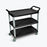 Luxor - Serving Cart 19.75 X 37.25 X 40.5 Inch Black - SC13-B