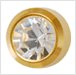 MediStuds - Ear Piercing Stud 24K Gold Plated Stainless Steel Crystal April Birthstone Bezel Mount - 2043P