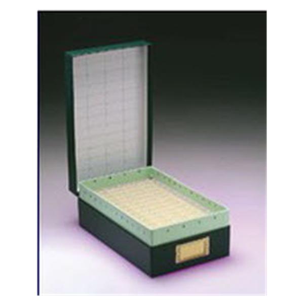 Cargille Laboratories Microslide Microscope Slide Storage Box Green 480 Position 9-1/2X6X3-1/4" Ea - 73010