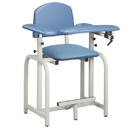 Clinton Industries Lab X Series Blood Drawing Chair Padded Flip Arm Purple Gray - 66000-3PG