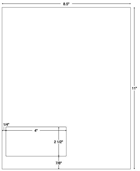 Tabbies Integrated Label Forms - 4"W x 2-1/2"H, 1500 per Case - 59911