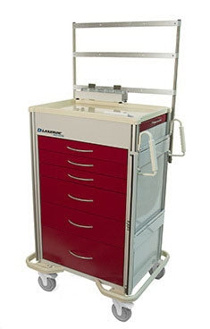 Lakeside Manufacturing Emergency Hybrid Cart Steel, Aluminum Drawer 25 X 32 X 47-1/4 Inch 6 Drawers Red - P-630-B-2R