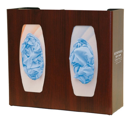Bowman Manufacturing Signature Series Glove Box Holder Horizontal or Vertical Mount 2-Box Cherry 4 X 10-1/8 X 11-3/8 Inch Plastic - GL020-0233-SIGN