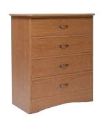 Basic American Medical Avondale Collection Bedside Cabinet 18 X 30 X 34 Inch 4 Drawers - A37-22B