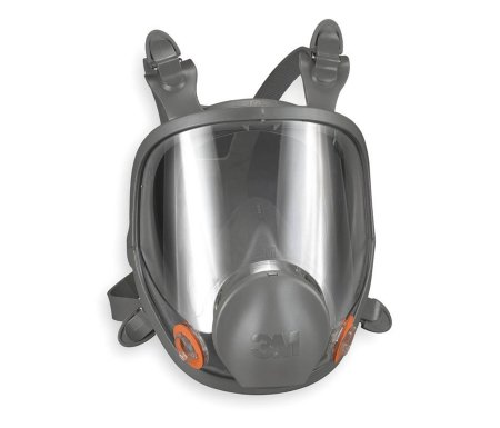 3M 6000 - Reusable Respirator Industrial N95 Full Face 4 Point Adjustable Head Strap Small Gray - 4JG17