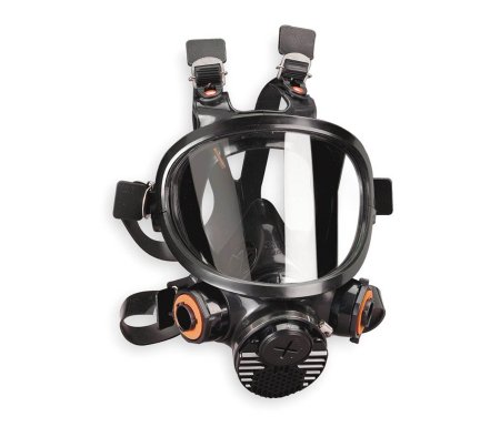 3M 7800 - Reusable Respirator Industrial N95 Full Face Adjustable Head Strap Large Black - 2AD49