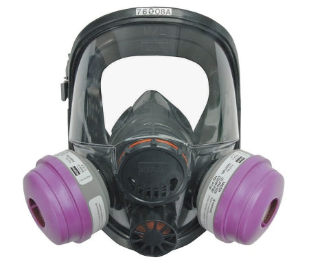 Honeywell North 7600 - Reusable Respirator Industrial Full Face Adjustable Head Strap Medium Gray / Lavender - 3A183