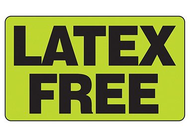 Indeed - Pre-Printed Label Allergy Alert Green Paper Latex Free Black Alert Label 3/8 X 1-1/2 Inch - 2889