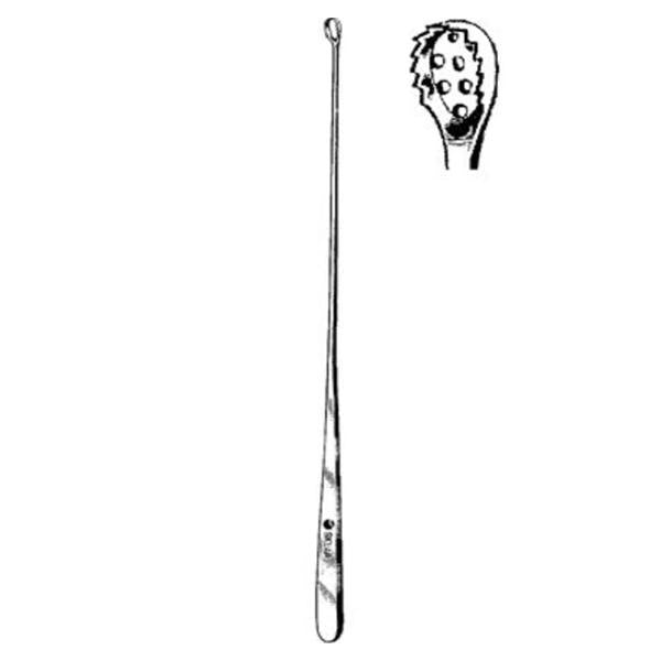 Sklar Instruments Curette Uterine Heaney 9-1/2" Serrated Stainless Steel With Basket Ea - 90-6195