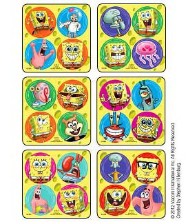 Disney - 300 per Unit SpongeBob Square Pants Sticker - 2488P