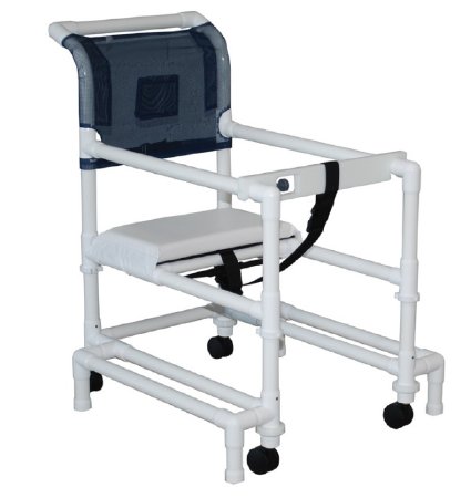 400 Series - Walker Chair Adjustable Height PVC Frame 300 lbs. Weight Capacity 20-1/4 to 24-3/4 Seat Height - WT-418-OR-3