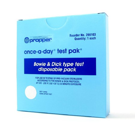 once-a-day - Sterilization Bowie-Dick Test Pack Steam 5 X 5 Inch - 26610300