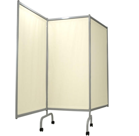 Winco Privess Elite Privacy Screen Folding 3-Panel Aluminum / Vinyl - 317-02