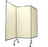 Winco Privess Elite Privacy Screen Folding 3-Panel Aluminum / Vinyl - 317-02