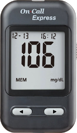 Acon Laboratories On Call Express Blood Glucose Meter Kit 4 Seconds Stores Up To 300 Results No Coding - G115-11D