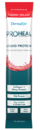 ProHeal - Oral Protein Supplement / Tube Feeding Formula Cherry Splash Flavor Ready to Use 1 oz. Individual Packet - PRO1000U