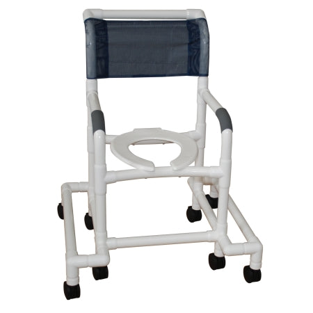 MJM International - Shower Chair Push Handle PVC Frame Mesh Back - 118-3-SAFE