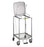R & B Wire Products Deluxe Hamper Stand Rolling Square Opening Foot Pedal Self-Closing Lid - 672NB