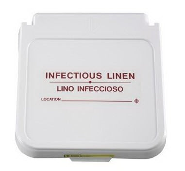 R & B Wire Products Pre-Printed Label Warning Label INFECTIOUS LINEN 4 X 10 Inch - 602IL
