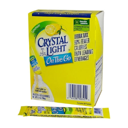 Saalfeld Redistribution Crystal Light On the Go Oral Supplement Lemonade Flavor 0.18 oz. Individual Packet Powder - 796