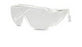 Florida Medical Sales Elite Safety Series Classic Shield Safety Glasses Wraparound Clear Tint Polycarbonate Lens Clear Frame Over Ear One Size Fits Most - VS11