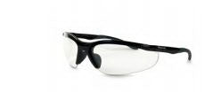 Florida Medical Sales Elite Safety Series Rimless Wrap Safety Glasses Anti-Fog Coating Clear Tint Polycarbonate Lens Black Frame Over Ear One Size Fits Most - VSL008PS