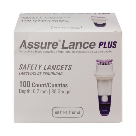 Assure - Lancet Safety Lancet Needle 0.7 mm Depth 30 Gauge Push Button Activation - 990130