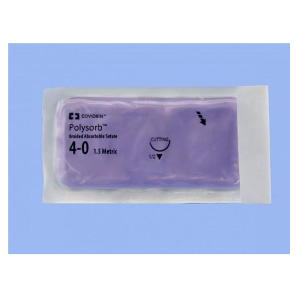 Medtronic MITG-Covidien Suture 4-0 Polyester P-24 Polysorb Undyed 18" Braid 12/Ca - SL5633G
