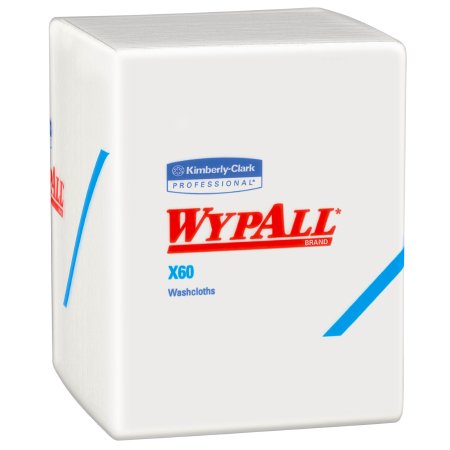 Kimberly Clark WypAll X60 Task Wipe Light Duty White NonSterile Hydroknit 10 X 12-1/2 Inch Disposable - 41083