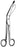 Sklar - Bandage Scissors Bergmann 9 Inch Length OR Grade Stainless Steel Finger Ring Handle Angled Blunt Tip / Blunt Tip - 11-1378
