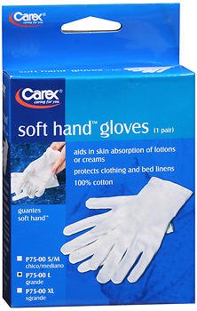Soft Hands - Infection Control Glove Large Cotton White Hemmed Cuff NonSterile - 02360187501