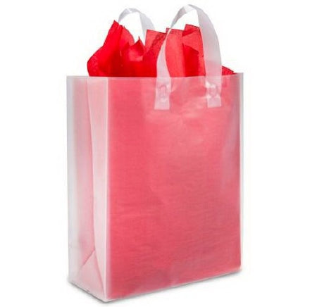 Uline BAG, SHOPPER CLEAR FROSTY DEBBIE 10X5X13 (250/CS) - S-8578C