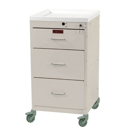 Mini Line - Infection Control Cart 18 X 18 X 34.4 Inch Sand (1)-6 Inch, (2)-9 Inch Drawer Configuration, 12.6 X 16.75 Inch Internal Drawer - 3143K