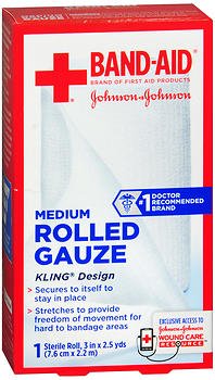 Band-Aid - Conforming Bandage Polyester / Rayon 3 Inch X 2-1/2 Yard Roll Shape Sterile - 38137116138