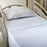 Standard Textile Savannah Stripe Bed Sheet Flat 66 X 115 Inch White Cotton 70% / Polyester 30% Reusable - 16333900