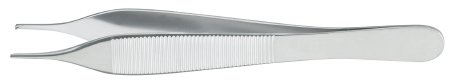 McKesson Argent - Tissue Forceps Hudson-Ewald 4-3/4 Inch Length Surgical Grade Stainless Steel NonSterile NonLocking Thumb Handle Straight 1 X 2 Teeth - 43-1-770