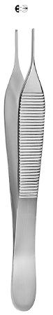 McKesson McKesson Argent Tissue Forceps Adson 4-3/4 Inch Surgical Grade Stainless Steel NonSterile NonLocking Thumb Handle Straight 2 X 3 Teeth - 43-1-773