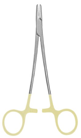McKesson McKesson Argent Needle Holder 6 Inch Serrated Jaws Finger Ring Handle - 43-1-838