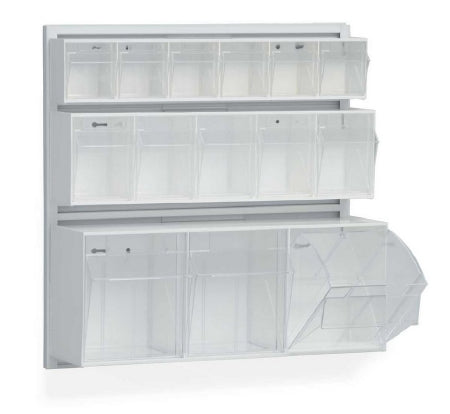 Market Lab Inc Storage Bin Unit Clear 7-3/4 X 9-1/2 X 23-1/2 Inch - 10383