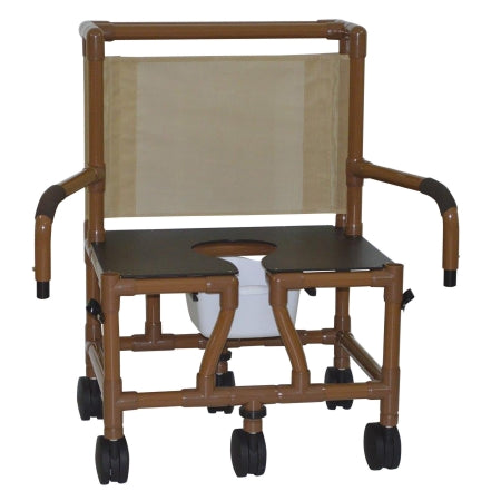 Mjm International Bariatric Shower Chair  Drop Arm Pvc Frame 22-1/2 Inch Height - WTS126-5BAR-DDA-10-QT-C