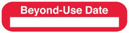 United Ad Label UAL Pre-Printed Label Auxiliary Label BEYOND USE DATE Red 3/8 X 1-5/8 Inch - ULRXA1273