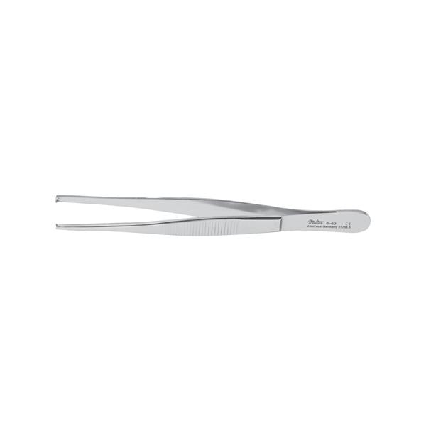 Miltex-Integra Forcep Tissue 7" Straight 1X2 Teeth Stainless Steel Ea - 17319