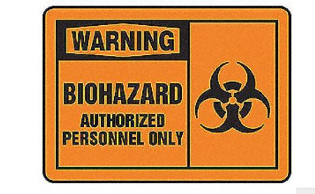 Grainger Accuform Caution Sign Biohazard Authorized Personnel Only - 9JA10
