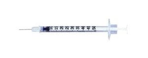 Becton Dickinson Ultra-Fine Lo-Dose Insulin Syringe with Needle 0.5 mL 29 Gauge 1/2 Inch Attached Needle Without Safety - 324703