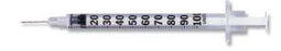 Becton Dickinson Ultra-Fine Lo-Dose Insulin Syringe with Needle 1 mL 29 Gauge 1/2 Inch Attached Needle Without Safety - 324704