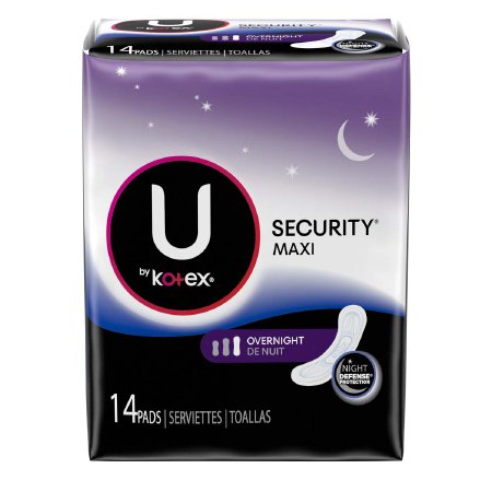 Kimberly Clark U by Kotex Feminine Pad Maxi Overnight Absorbency - 1404