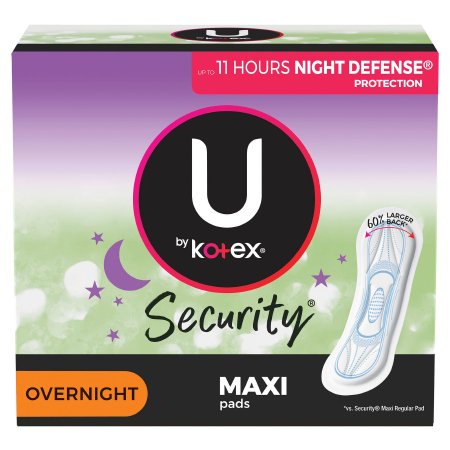 U by Kotex Security - Feminine Pad Maxi / Overnight Heavy Absorbency - 01404