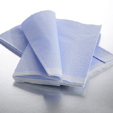 Graham Medical Products - Stretcher Sheet Flat Sheet 40 X 96 Inch Blue Tissue / Poly / Tissue Disposable - 70332N