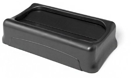 Saalfeld Redistribution Slim Jim Trash Can Lid 5 X 11-1/2 X 20-1/2 Inch, Black, Plastic, Rectangular, Swing - FG267360BLA